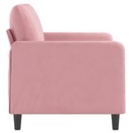 vidaXL Canapé à 2 places Rose 120 cm Velours