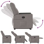 vidaXL Fauteuil inclinable taupe tissu