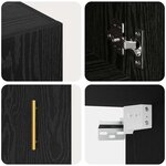 vidaXL Meuble mural Chêne noir 60 x 31 x 70 cm Bois d'ingénierie