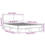 vidaXL Cadre de lit sans matelas noir 120x190 cm