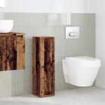 vidaXL Meuble de salle de bain avec porte-rouleau vieux bois