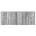 vidaXL Meuble TV mural 78 5 x 31 x 30 cm Sonoma gris Bois d'ingénierie