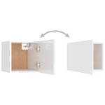 Vidaxl tables de chevet 2 pièces blanc brillant 30 5x30x30 cm aggloméré