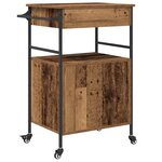 vidaXL Chariot de Cuisine Bois Ancien 56x43x89.5 cm Bois Ingénieré