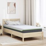 vidaXL Matelas Blanc  Gris 90 x 190 cm Mousse