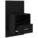 vidaXL Armoire de lit avec tiroir 2 Pièces Chêne noir 48 5 x 32 5 x 80 cm