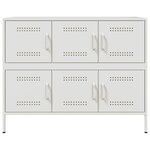 vidaXL Buffet blanc 100 5x39x79 cm acier