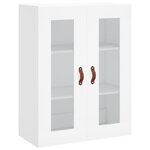 vidaXL Buffet haut Blanc 69 5x34x180 cm Bois d'ingénierie