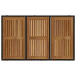 vidaXL Ensemble de salle à manger pour jardin 7 Pièces Noir  Bois