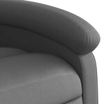 vidaXL Fauteuil inclinable gris cuir véritable