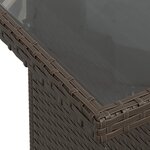 vidaXL Salon de jardin avec coussins 6 Pièces marron résine tressée