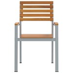 vidaXL Set de 8 chaises de jardin empilables en acacia massif et métal