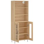 vidaXL Buffet haut Chêne sonoma 69 5x34x180 cm Bois d'ingénierie