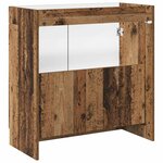 vidaXL Armoire sous évier de salle de bain Bois ancien