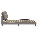 vidaXL Cadre de lit avec LED sans matelas taupe 160x200 cm tissu