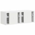 vidaXL Meuble TV mural 2 Pièces Blanc 60 x 31 x 29.5 cm Bois d'ingénierie