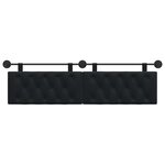 vidaXL Tête de lit suspendue Avec lumière LED Noir Velours