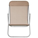 vidaXL Chaises plage pliantes lot de 2 textilène acier enduit poudre