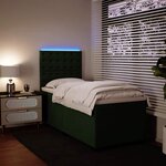 vidaXL Sommier à lattes de lit et matelas Vert foncé 80x200 cm Velours