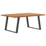 vidaXL Table à manger marron clair bois de chêne massif