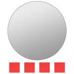 vidaXL Ensemble de miroir mural 7 Pièces Verre Rond