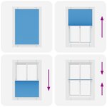 vidaXL Store plissé bleu 95x150 cm largeur du tissu 94 4 cm polyester