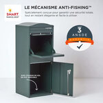 Boîte à colis incurvée 1 porte Large Vert foncé Acier galvanisé SMART PARCEL BOX™