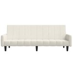 vidaXL Canapé-lit à 2 places crème velours