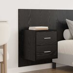vidaXL Tête de lit avec armoire 3 Pièces Chêne noir Bois d'ingénierie