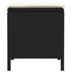 vidaXL Pouf de Jardin 2 Pièce Noir et Crème 38 x 38 x 45 cm Rotin PE