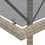 vidaXL Ensemble de bistro 3 Pièces et coussins gris clair résine tressée