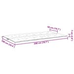 vidaXL Coussin de banc de jardin vert 200x(50+50)x7 cm tissu oxford