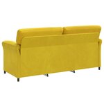 vidaXL Sofa 3 places Jaune 198 x 83 x 95 cm Velours