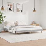 vidaXL Cadre de lit sans matelas sonoma gris 200x200 cm