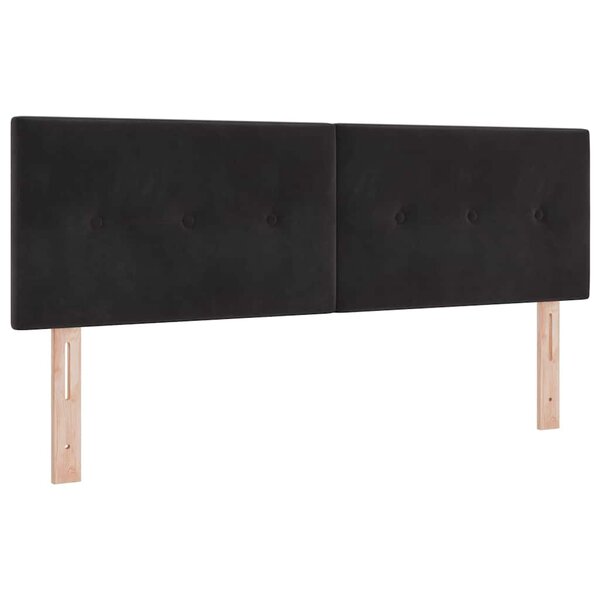 vidaXL Tête de lit Montage mural avec tête de lit Noir 144 cm Velours