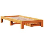 vidaXL Cadre de lit sans matelas cire marron 100x200cm bois pin massif