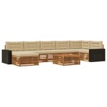 vidaXL Ensemble de canapés d'extérieur 8 Pièces Naturel et Beige