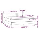 vidaXL Sommier à lattes de lit et matelas Gris clair 180x200cm Velours