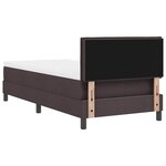 vidaXL Lit à ressorts avec tête de lit Marron foncé 90 x 200 cm tissu