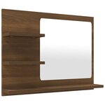vidaXL Miroir de bain Chêne marron 60x10 5x45 cm Bois d'ingénierie