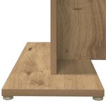 vidaXL Table à manger chêne artisanal 80x80x75 cm bois d'ingénierie