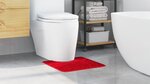 Tapis de bain U-Shaped Rouge 50x50 cm Polypropylène Antidérapant