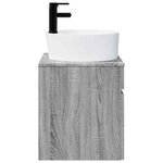 vidaXL Meuble de lavabo mural Sonoma gris 49 x 44 5 x 65 cm