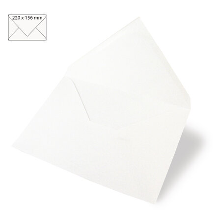 Enveloppe p.carte A5 uni FSC Mix Credit  blanc  220x156mm  90g / m²  5 pces