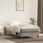 vidaXL Cadre de lit Gris clair 80x200 cm Velours