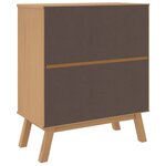 vidaXL Armoire à tiroirs OLDEN blanc et marron bois de pin solide