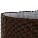 vidaXL Salon de jardin 4 Pièces avec coussins marron résine tressée