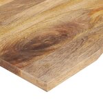vidaXL Dessus de bureau avec courbe 140x50x2 5 cm manguier massif brut