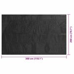 vidaXL Couverture de piscine Noir 300 x 200 cm PE