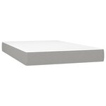 vidaXL Sommier à lattes de lit et matelas et LED Gris clair 120x200 cm